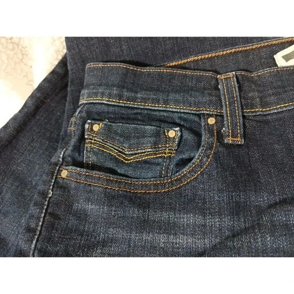 Levi Strauss 505 Jeans Women's Size 12 Regular M 30x31 Straight Leg Dark Wash - Picture 9 of 10